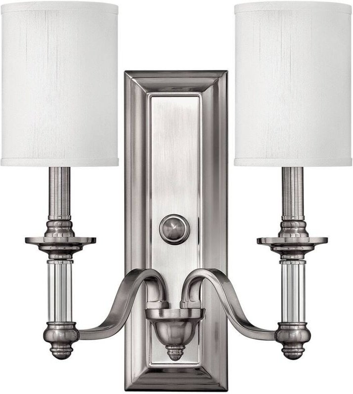 Thumbnail - Sussex - 2 Licht Innenwandleuchte Nickel gebürstet, E14 - Elstead