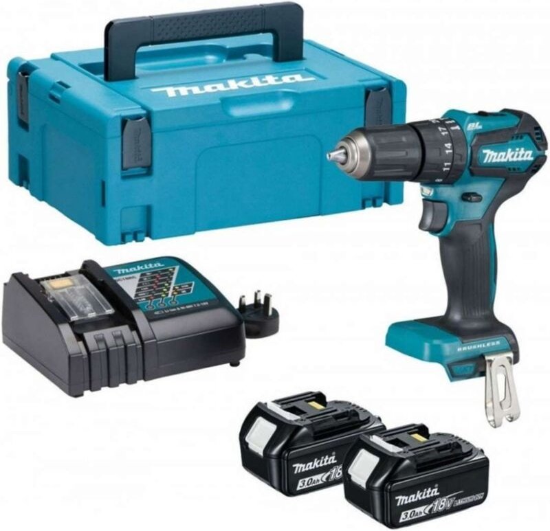 Werkzeug - 18V Akku-Schlagbohrschrauber, 2x 2,0 Ah lxt Akkus, Ladegerät DHP485RAJ - Makita