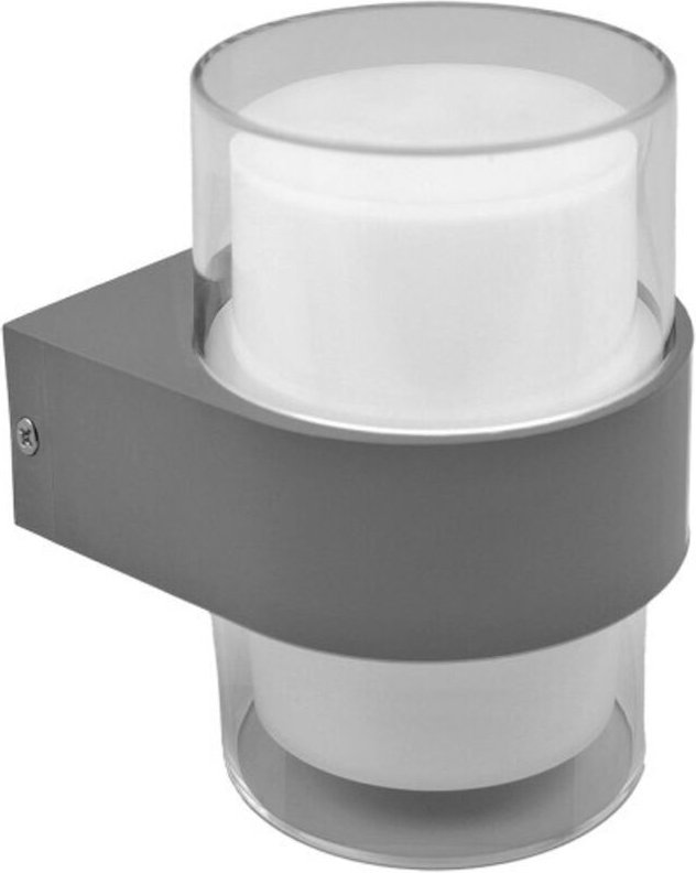 Fabrilamp - Wandleuchte außen 8w 3000k beira grau ip44 500lm 13,5x9,4x10,5 cm