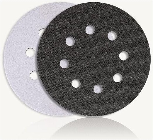 2er-Pack weiche Schleifpads aus Schwamm mit 8 Löchern für Schleifmaschinen, stoßfest und mit Geräuschreduzierungsschutz ...