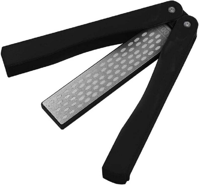 Messerschärfer, faltbarer Taschen-Diamant-Schleifstein, Körnung 400/600, doppelseitiger Taschen-Schleifstein für Outdoor...