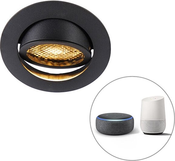 Smart Einbaustrahler schwarz inkl. WiFi GU10 verstellbar - Ude Honey