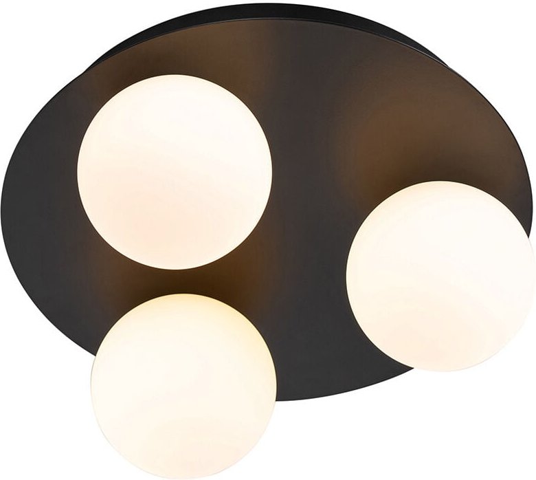 Moderne Badezimmer-Deckenleuchte schwarz 3-Licht - Cederic