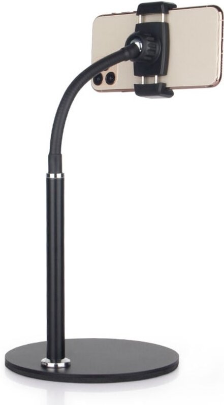 Handyhalter, verstellbarer Schreibtischständer, (Schwarz)