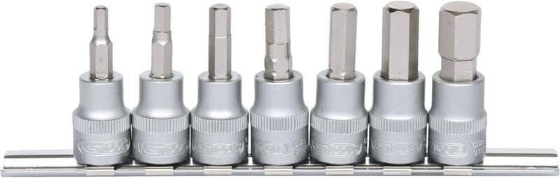 3/8' Bit-Stecknuss-Satz Innensechskant, 7-tlg