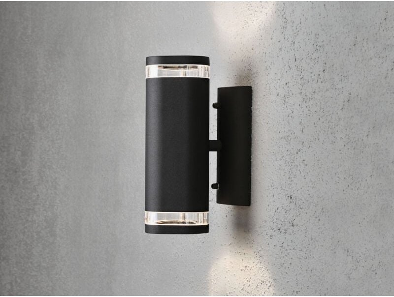 Konstsmide - Design Up-Down Außenwandleuchte modena, Höhe 24cm, Schwarz