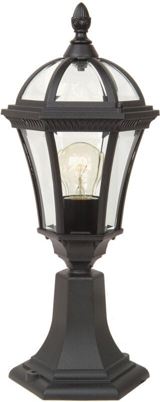 Elstead - bury - 1 leichte Außenpodestlaterne schwarz IP44, E27