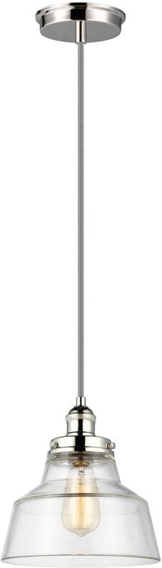 Baskin - 1 Light Dome Deckenanhänger aus poliertem Nickel, E27 - Elstead