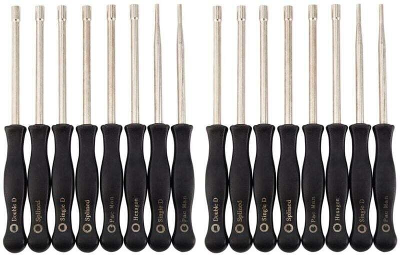 16-teiliges Vergaser-Einstellschraubendreher-Set, Einzel- und Doppelsechskant-Steckschlüssel