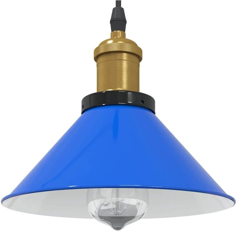 Pendelleuchte Höhenverstellbar E27 Dunkelblau Glänzend ø 22 cm Vidaxl