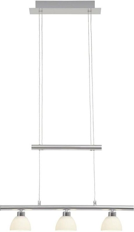 Lampe Tonja led Pendelleuchte 3flg chrom/weiß 3x 5W led integriert (cob), (285lm, 3000K) Höhenverstellbar durch Gegengew...