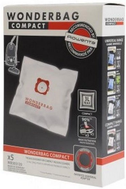 Ersatzteil - 5er Pack Staubsaugerbeutel - - rowenta, moulinex, tefal