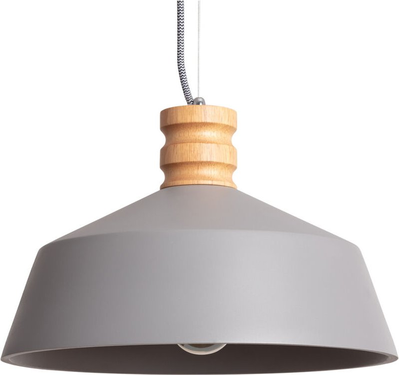 Pendelleuchte aus Beton und Holz Kukojoa Grau