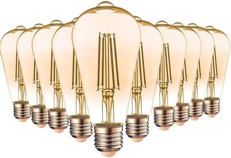 Eclairage Design - Los mit 10 led-glühbirnen E27 7W ST64 2200K Typ Edison Farbtemperatur: Warmweiß 2200K
