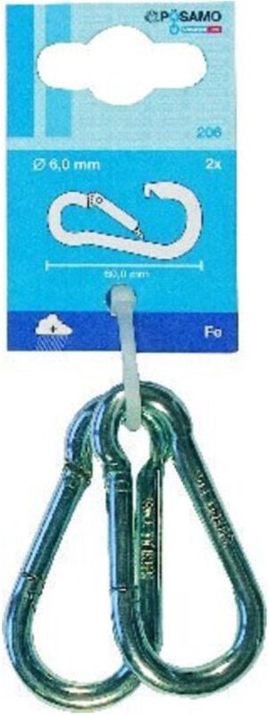 PÖSAMO Feuerwehr-Karabinerh.(SB) galZn 70x 7mm a 1 Stk.