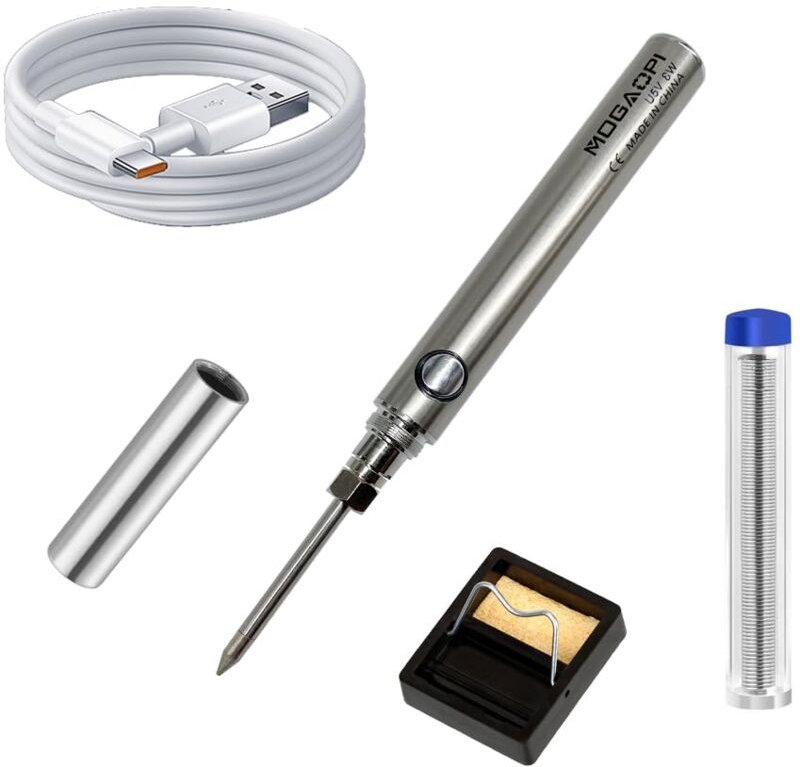 Lötkolben-Set, 5 v, 8 w, elektrischer Lötkolben, einstellbare Temperatur, Lötwerkzeug mit usb, Lötdraht, Lötkolbenhalter