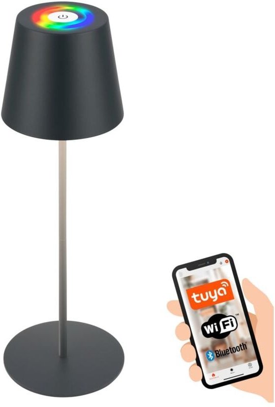 Briloner - led Tischlampe kabellos Tischleuchte Smart Appsteuerung Aussen/Innen Dimmbar
