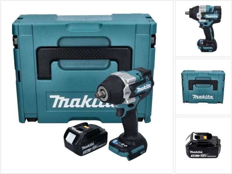 Dtw 700 F1J Akku Schlagschrauber 18 v 700 Nm 1/2' xpt Brushless + 1x Akku 3,0 Ah + Makpac - ohne Ladegerät - Makita