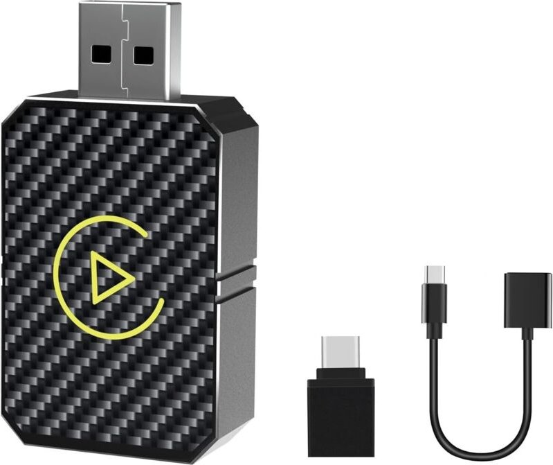 Kabelloser CarPlay & kabelloser Android Auto Adapter, 2-in-1 kabelloser Carplay Adapter, Plug and Play, unterstützt Blue...