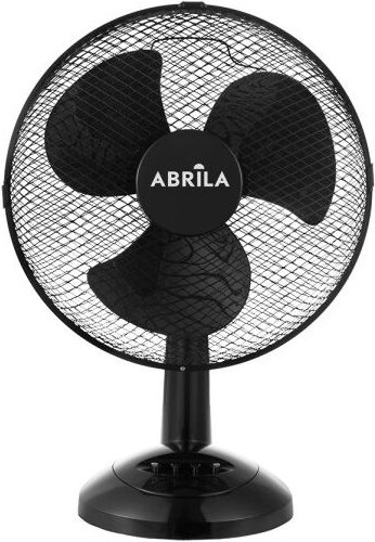 Fabrilamp - Pizarro mittelgroßer Tischventilator schwarz 3 Geschwindigkeiten 35w einstellbar fest und drehbar 48x34x20cm