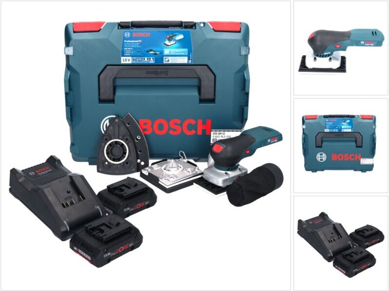 Bosch gss 18V-13 Akku Schwingschleifer 18 v + 2x ProCORE Akku 4,0 Ah + Ladegerät + l-boxx