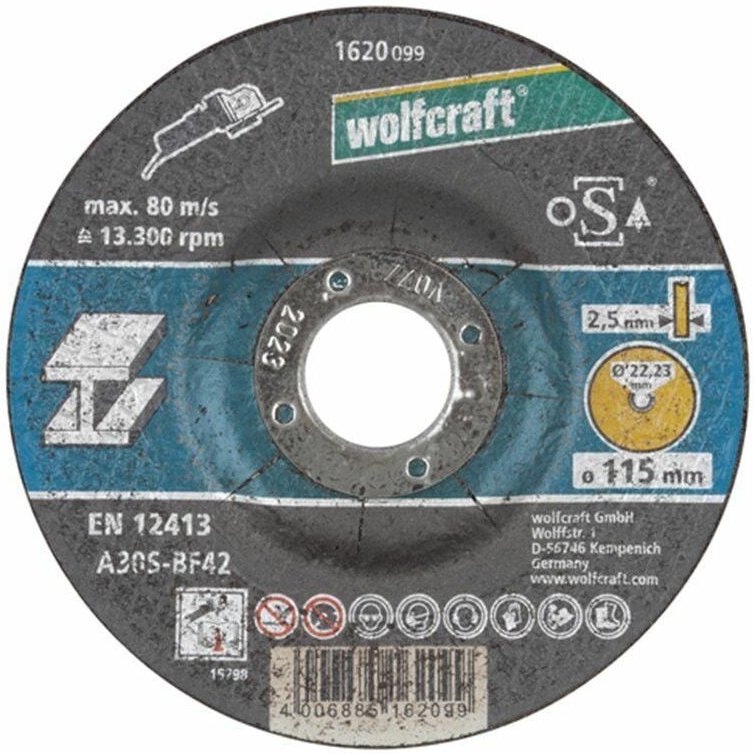 Thumbnail - Trennscheibe für Metall 125 x 2,5 x 22,23 mm (1622099) - Wolfcraft
