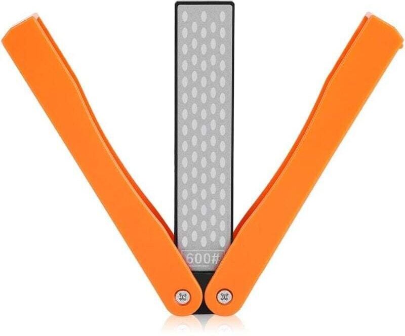 Ulisem Messerschärfer mit 400/600er Körnung, faltbarer doppelseitiger Diamant-Schleifstein für Outdoor-Camping
