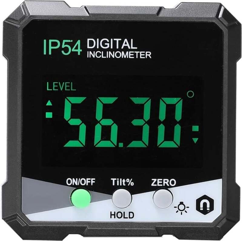 Digitaler Neigungsmesser, Winkelmesser mit LCD, Hintergrundbeleuchtung, Magnetfuß, hohe Genauigkeit, wasserdicht, batter...