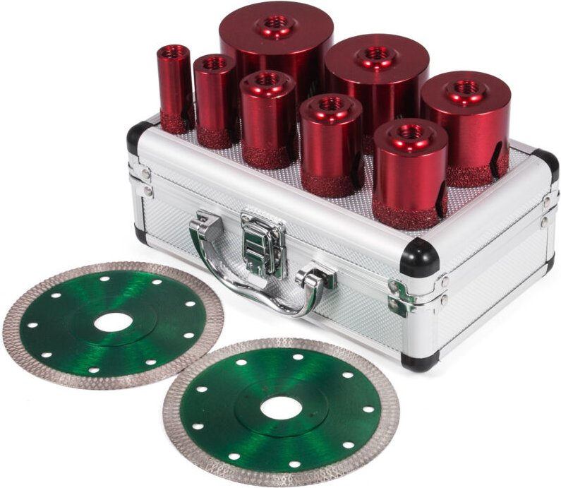 Diamant Lochsäge 20, 25, 32, 35, 40, 50, 68 mm, Fliesenbohrer Lochsäge M14 Gewinde, Diamantbohrer 1,4 mm Dicke, 125 mm D...