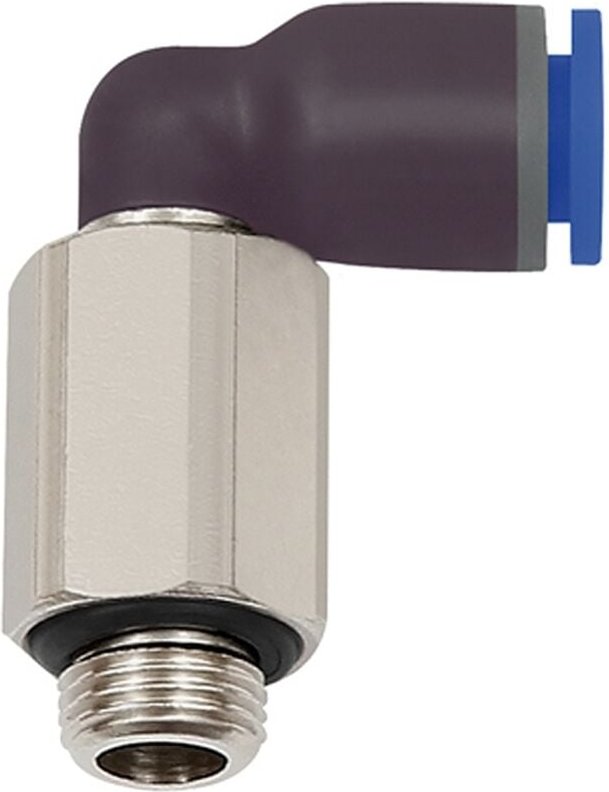 Riegler - L-Steckverschraubung »Blaue Serie« lang, drehbar, g 1/2 a., Ø10mm