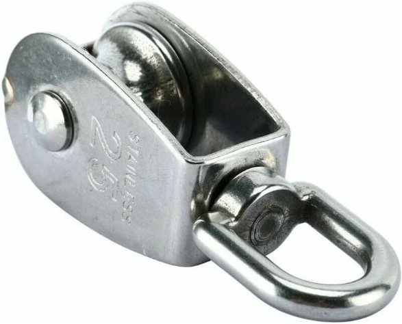 Seilrolle, 304 Edelstahlrolle, Edelstahlrolle, Silber,Extrem starke Tragfähigkeit/25 mm