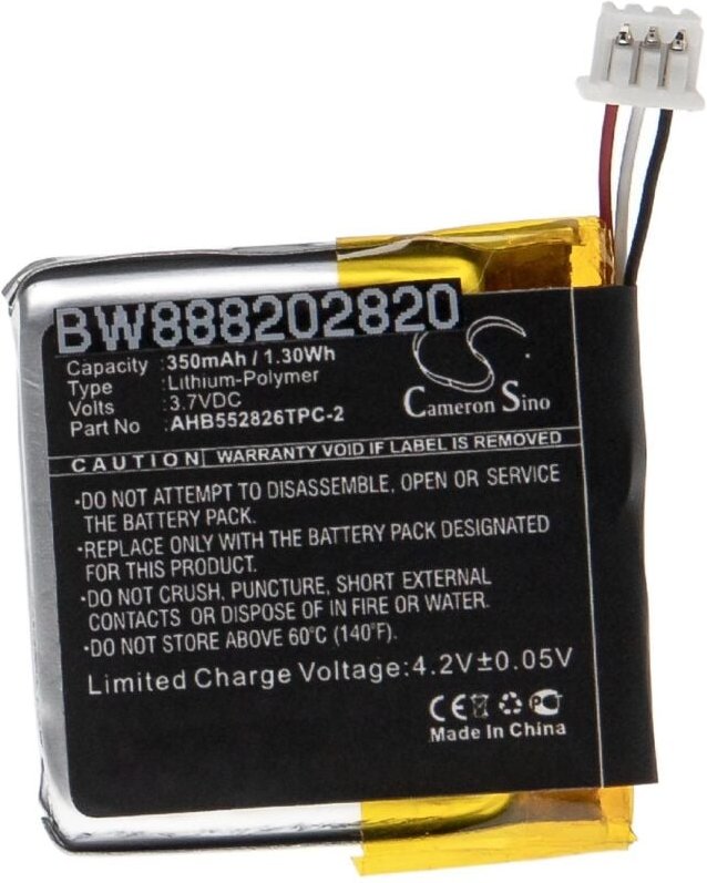Vhbw - Akku Ersatz für Sennheiser AHB552826TPC-2 für Wireless Headset Kopfhörer (350mAh, 3,7V, Li-Polymer)
