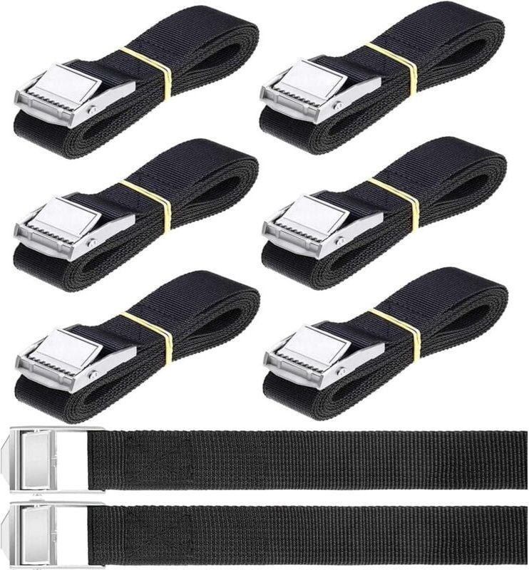 Csparkv - Stück (8) Spanngurte, 40 cm x 2 cm, Spanngurt mit Schnalle, Krallengurt