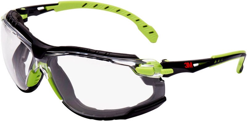 Solus S1201SGAFKT Schutzbrille mit Antibeschlag-Schutz Schwarz, Grün en 166 din 166 - 3M