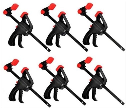 6 Stück Schnellspannklemmen, 4-Zoll-Ratschenstangen-Ratschen, Schnellspann-Einhand-Klemmwerkzeuge für schnelles und einf...