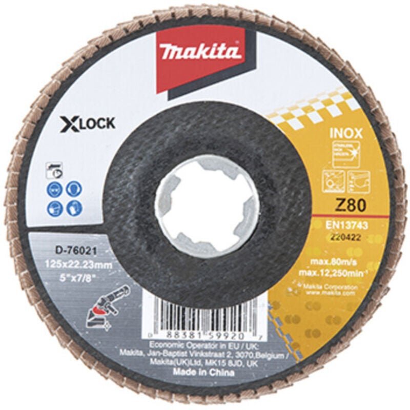 Fächerschleifscheibe 125 mm Z80 - D-76021 - Makita