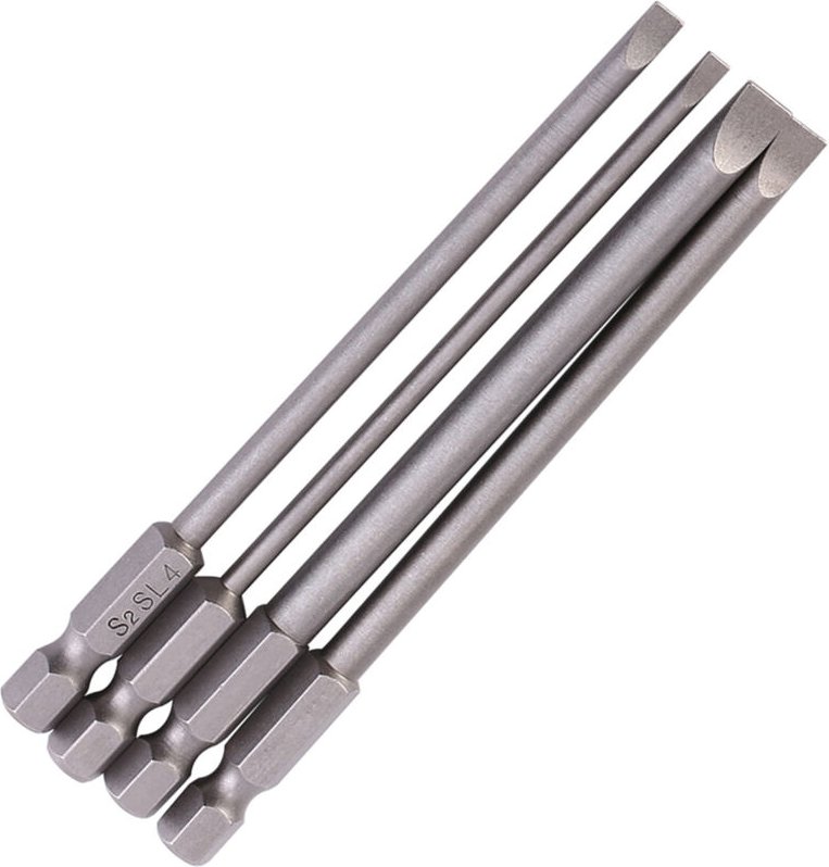 Set mit 4 tragbaren Schraubendrehern aus S2-Legierungsstahl, 100 mm / 3,93 Zoll, magnetische Schraubendreherbits für Ele...