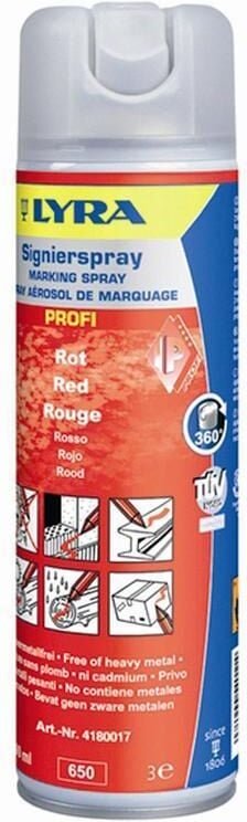 Spraydose Signierspray rot 500 ml