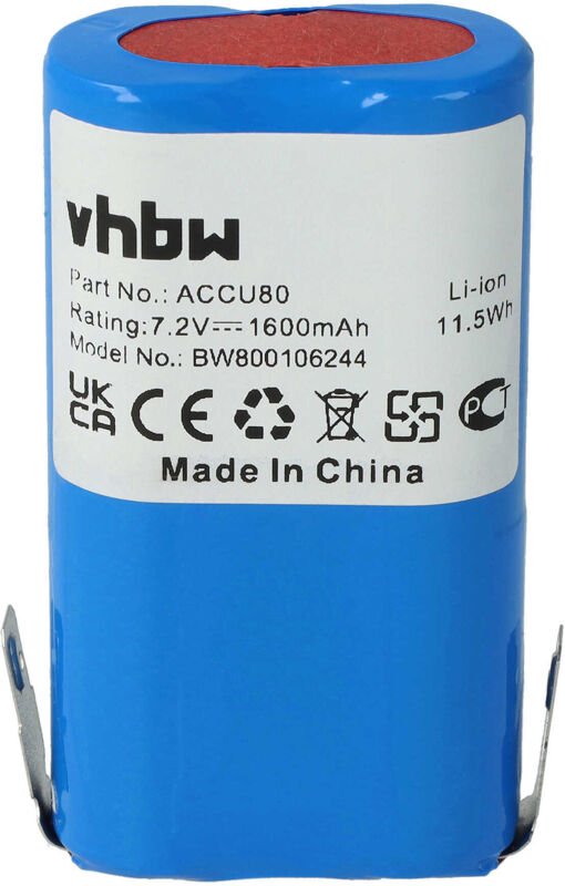 vhbw Akku kompatibel mit Gardena Accu80 8824 Heckenschere Strauchschere Rasenschere Gartenschere (1600mAh, 7,2V, Li-Ion)