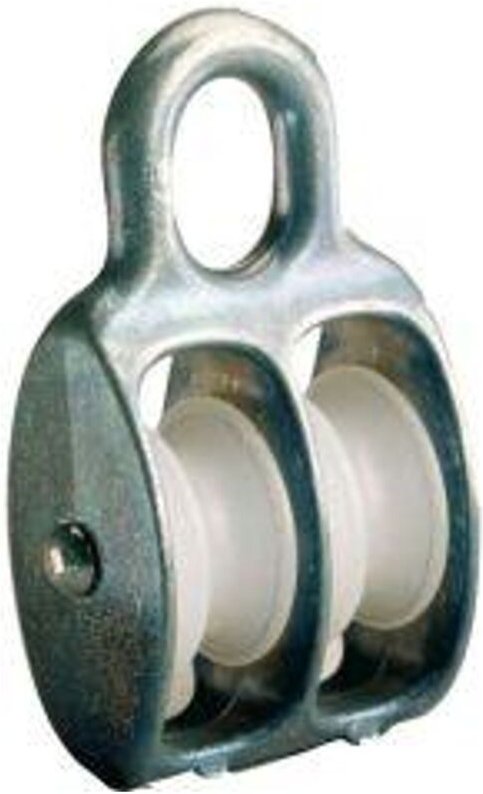 Pösamo Blockrolle doppelt galZn für Seil-Ø b. 8,0mm