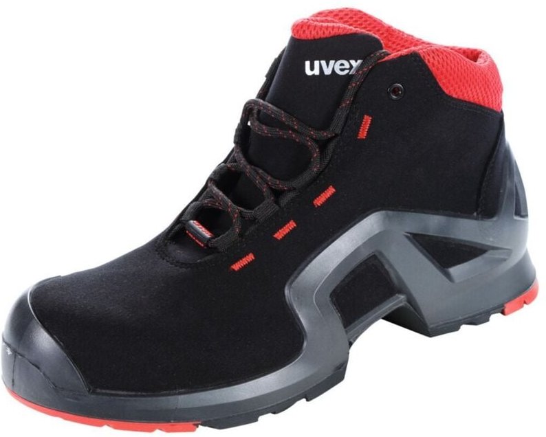 Uvex - 1 x-tended Sicherheits-Stiefel Gr.39 W11 S3L esd sr schwarz/rot 8517.2