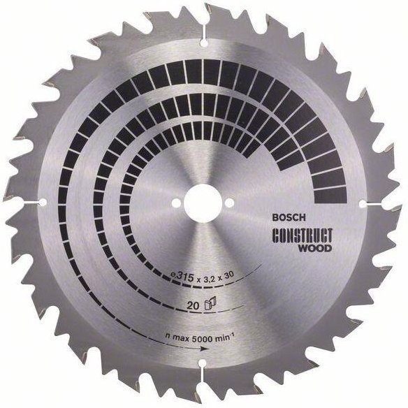 Pro Wood Kreissägeblatt, 315 x 3,2 x 30 mm, T20 - Bosch