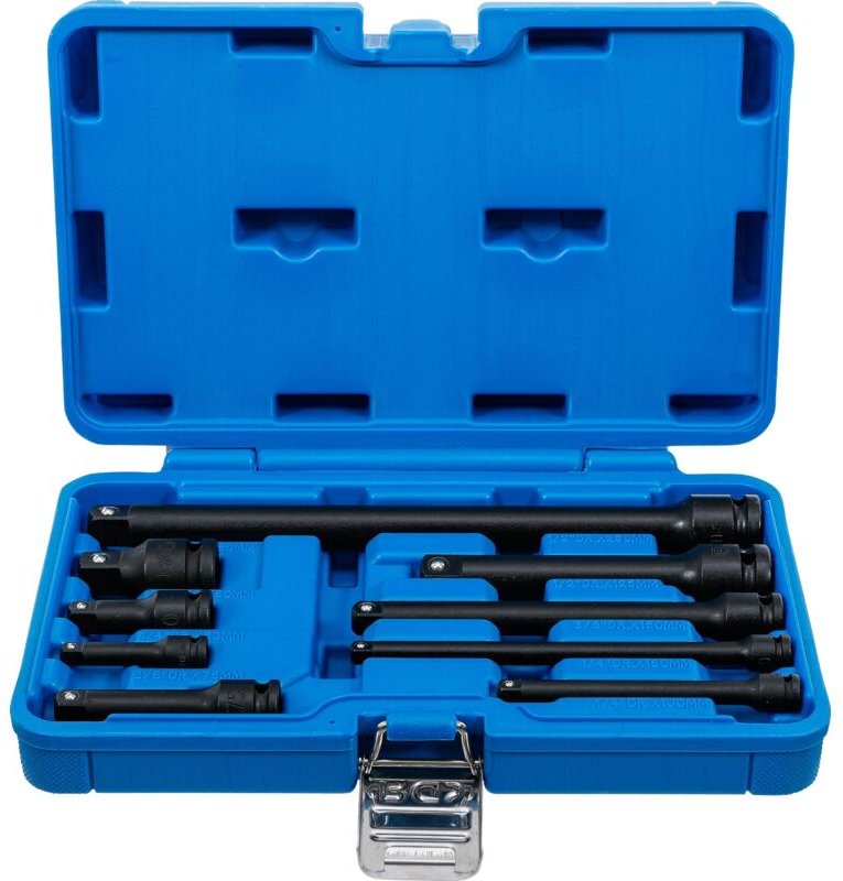 Bgs Technic - Kraft-Verlängerungs-Satz 6,3 mm (1/4') / 10 mm (3/8') / 12,5 mm (1/2') 9-tlg.