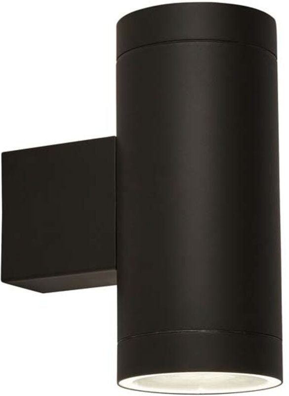 Searchlight - Außenwandlampe Fassadenlampe Wandleuchte schwarz Edelstahl Gartenlampe h 20 cm