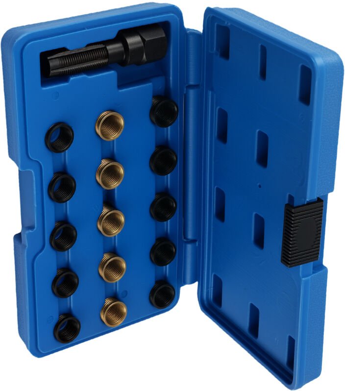 16tlg Gewindebohrer Set M14 x 1,25 for Zündkerzen Reparatur Werkzeug Satz