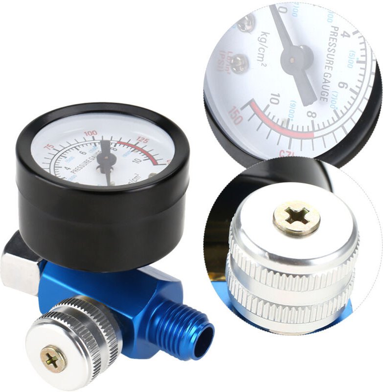 Ahlsen - Manometer, Farbspritzpistole, Luftkompressor mit Manometer – Farbspritzpistole, Präzisionsregler, Luftstrom für...
