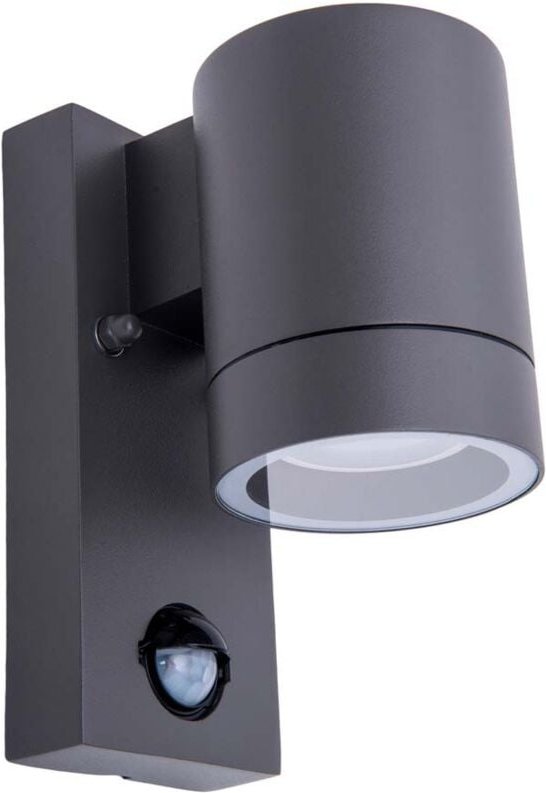 Außenleuchte Wandleuchte Gartenleuchte Bewegungsmelder GU10 anthrazit H 12,5 cm