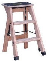 Outifrance - Professionelle Holz-Stehleiter 2 Stufen mit Ablage 64cm - 8831230