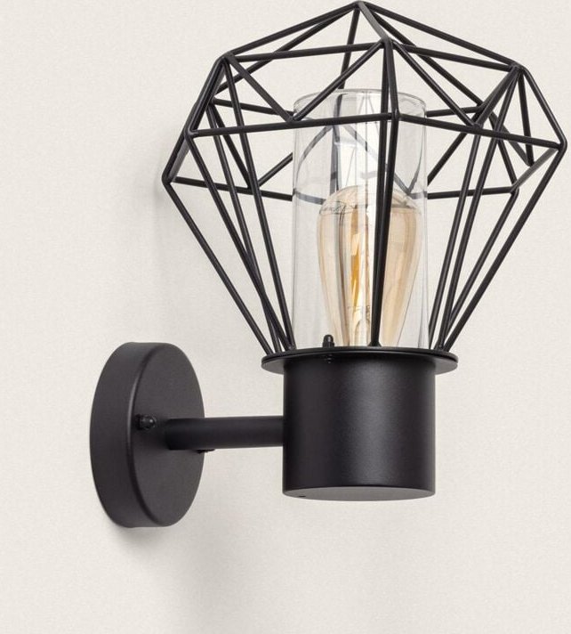 Wandleuchte Außen Edelstahl Niamey Schwarz