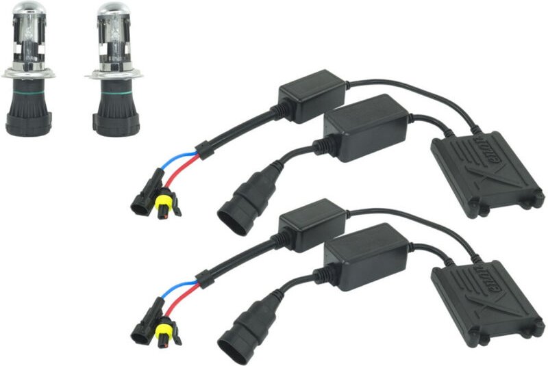 Trade Shop Traesio - Trade Shop - bixenon-kit für motorrad-roller bi-xenon-lampe H4 6000K 35W slim-steuereinheit -